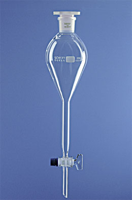 Ampoule à decanter sphérique robinet verre